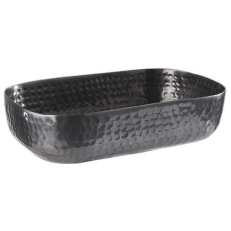 Craft Aluminium Black Hammered Bowl - Image 2