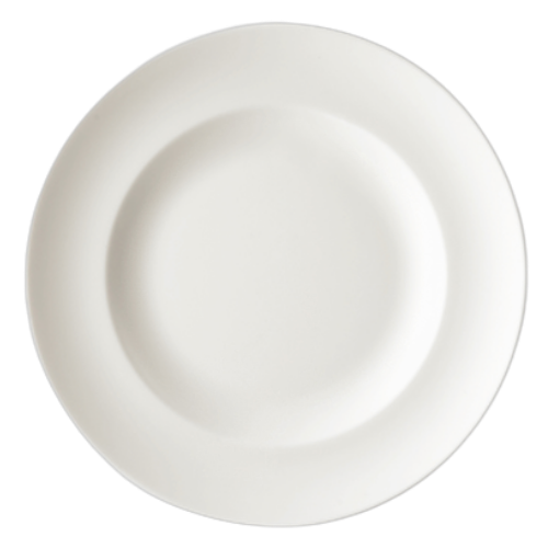White Academy Rimmed Plate