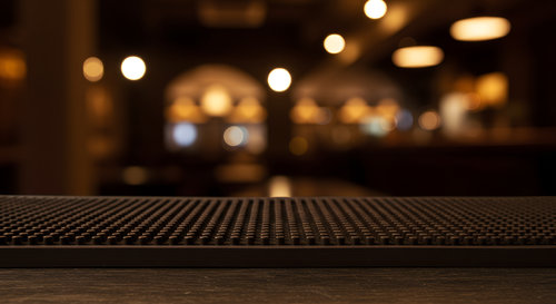 black silicone bar mat