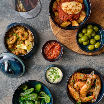 Variety of tapas dishes