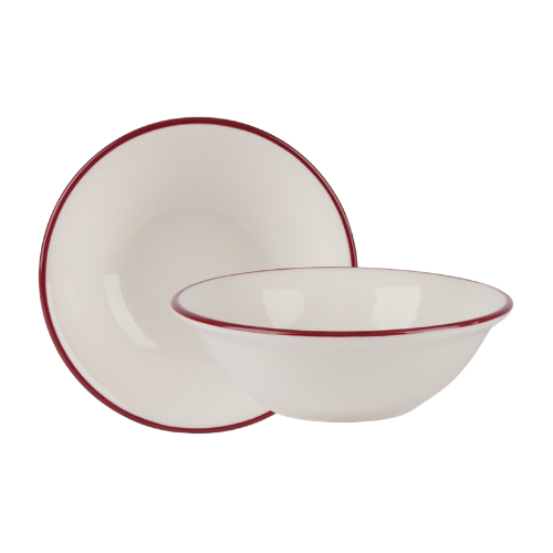 Modest Maroon Oatmeal Bowl