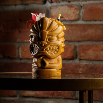 Tiki Glass brown