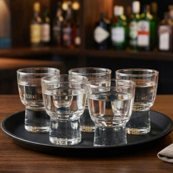 5 shots on a tray